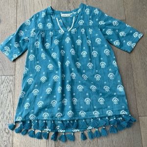 Roberta Roller Rabbit Girls Swim Coverup Dress Blue Sz 2